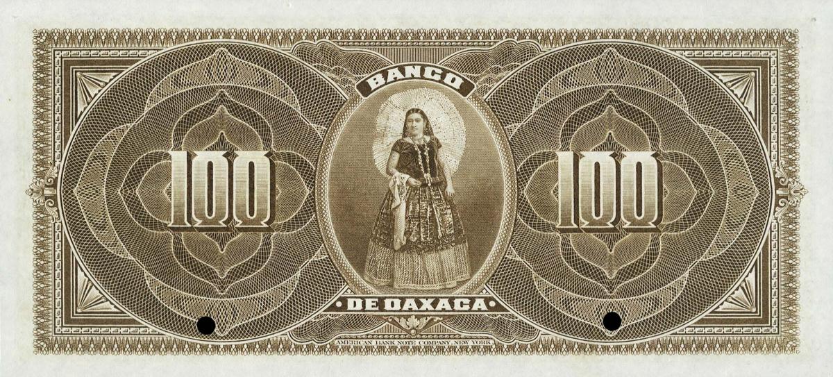 Back of Mexico pS375s: 100 Pesos from 1903