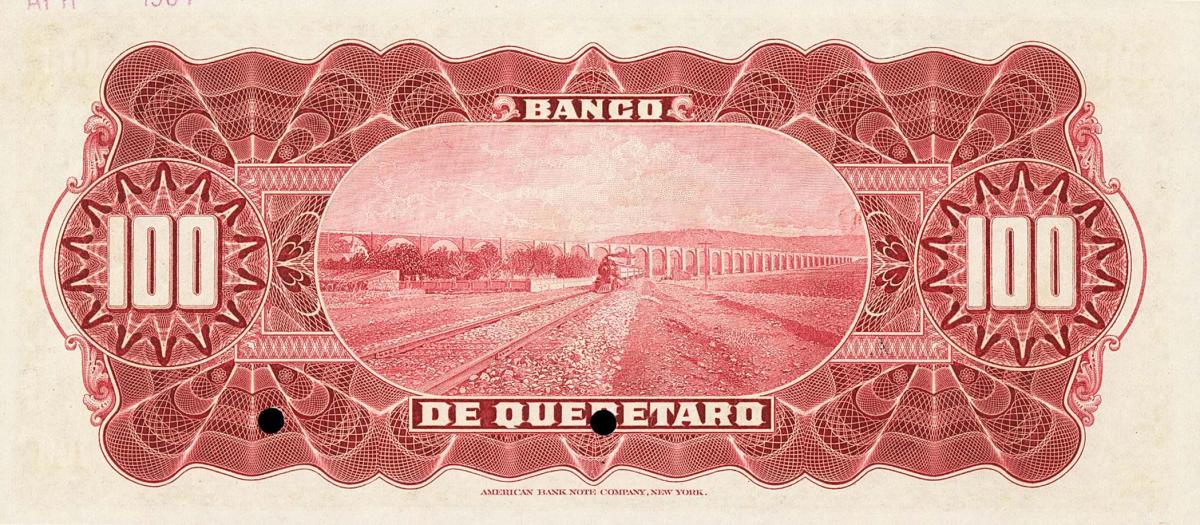 Back of Mexico pS394s: 100 Pesos from 1903