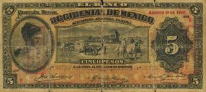 pS408e from Mexico: 5 Pesos from 1898