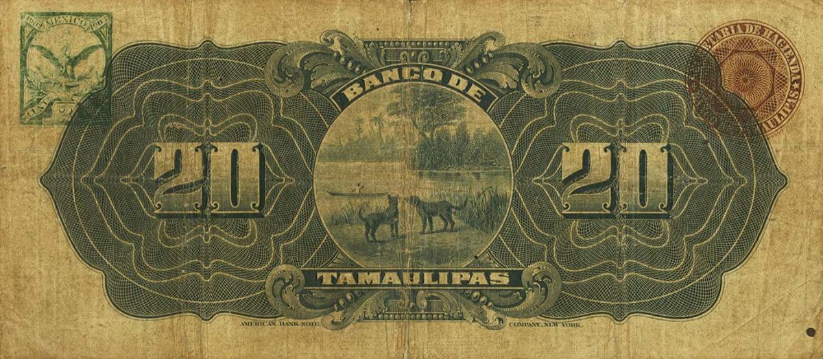 Back of Mexico pS431a: 20 Pesos from 1902