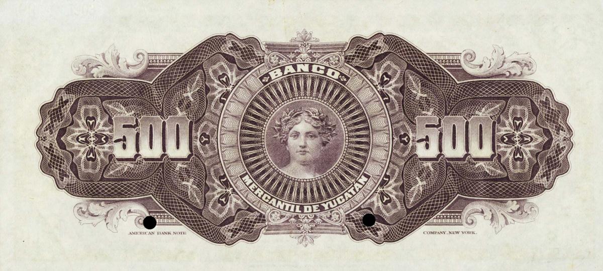 Back of Mexico pS457As2: 500 Pesos from 1900