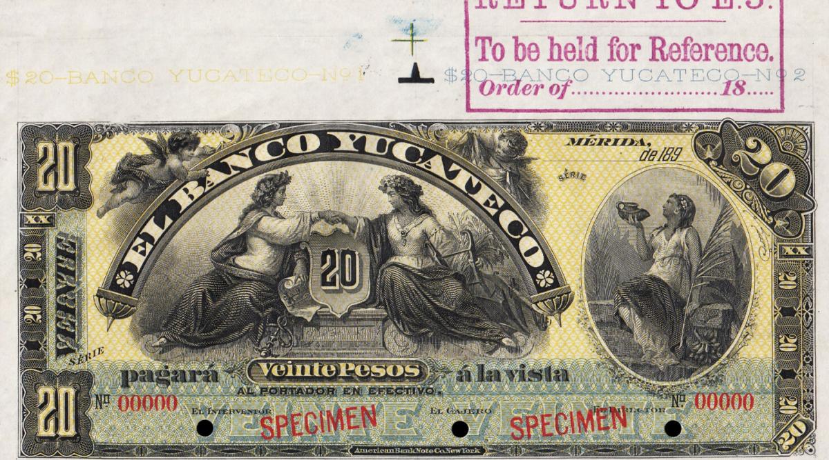 Front of Mexico pS469s3: 20 Pesos from 1890