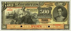 pS480s from Mexico: 500 Pesos from 1891