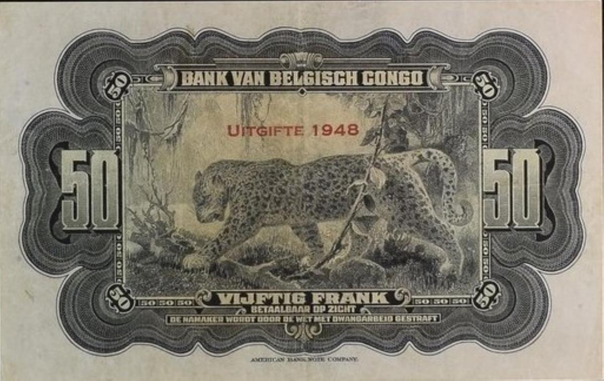 Back of Belgian Congo p16f: 50 Francs from 1948