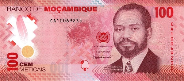 Front of Mozambique p157: 100 Meticais from 2024