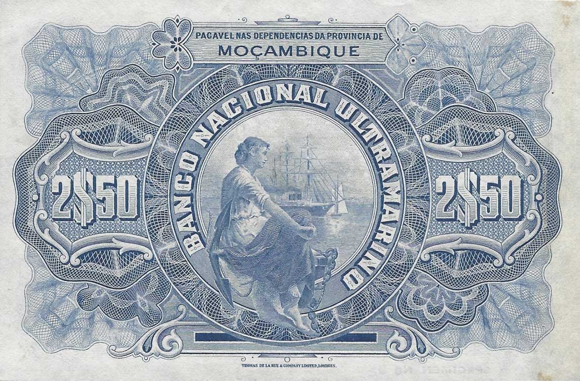 Back of Mozambique p82s: 2.5 Escudos from 1941