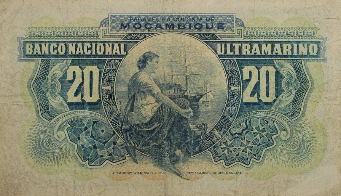 Back of Mozambique p85a: 20 Escudos from 1941