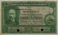 p89r from Mozambique: 5 Escudos from 1943