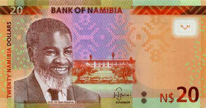 Front of Namibia p17b: 20 Namibia Dollars from 2018