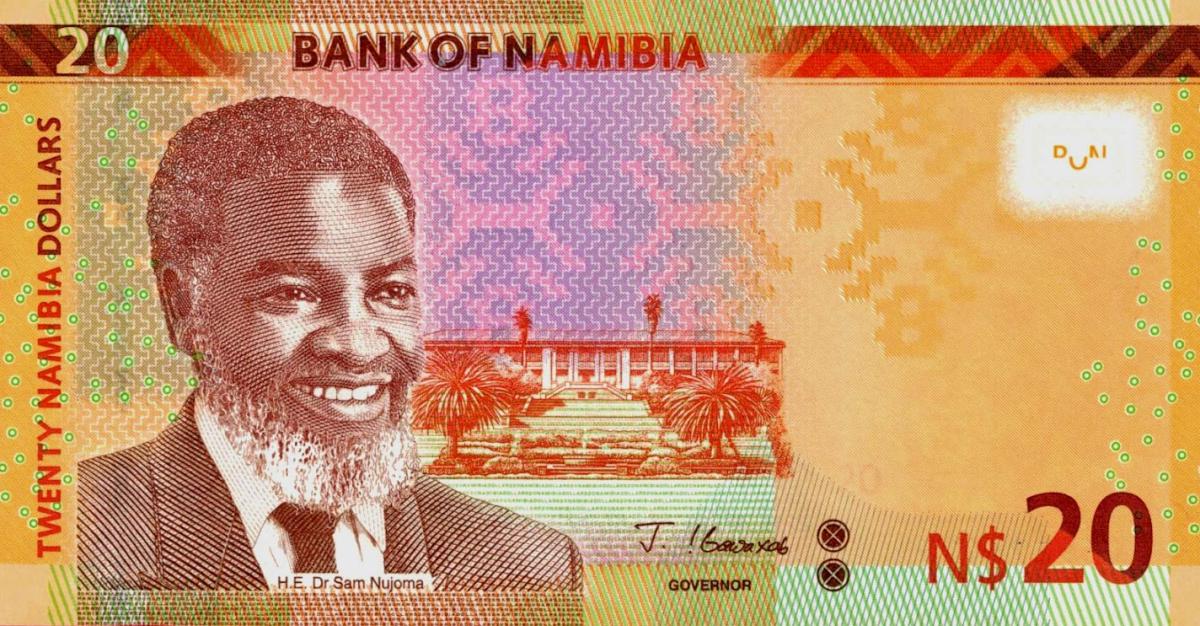 Front of Namibia p17c: 20 Namibia Dollars from 2022