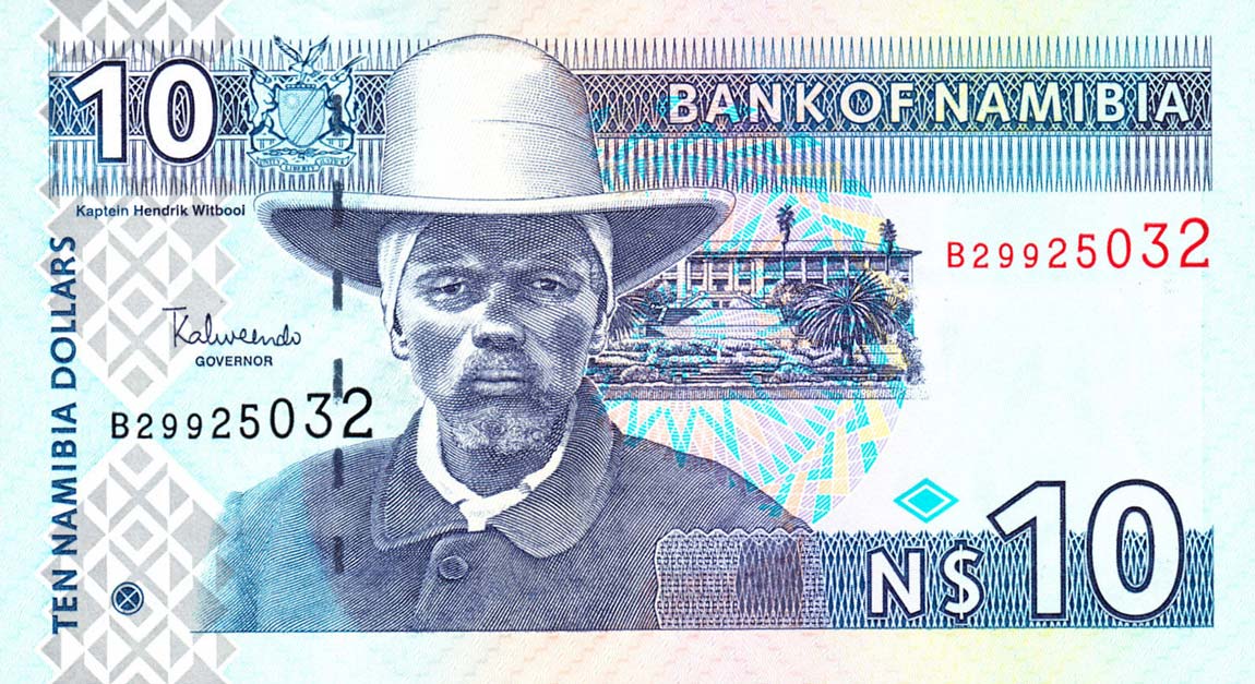 Front of Namibia p4c: 10 Namibia Dollars from 2001