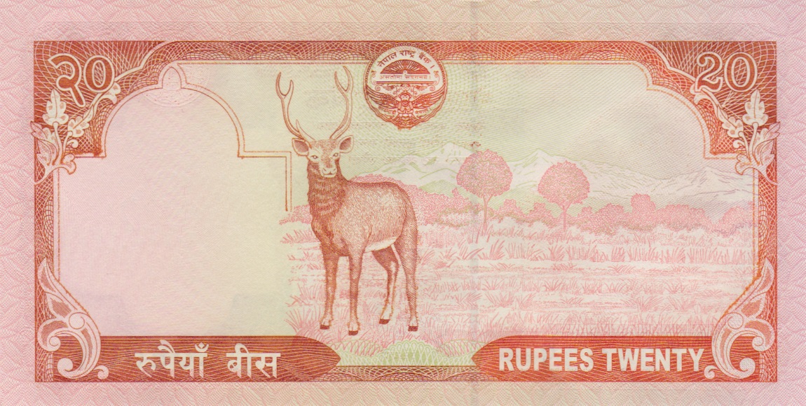Back of Nepal p62b: 20 Rupees from 2008