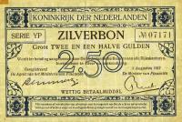 p11 from Netherlands: 2.5 Gulden from 1917