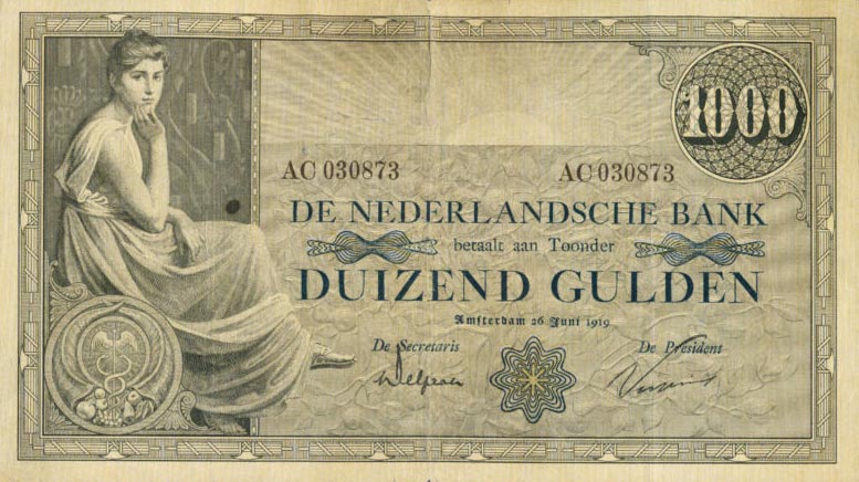 Front of Netherlands p41: 300 Gulden from 1922