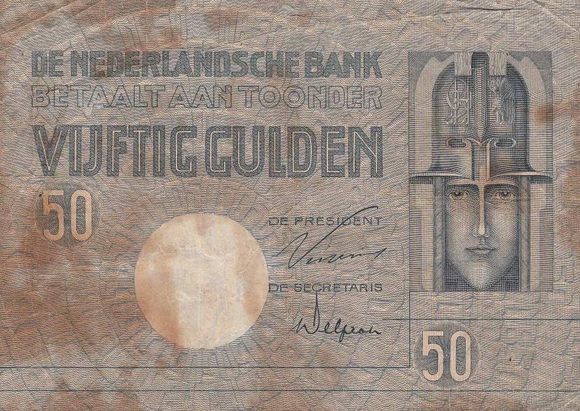 Front of Netherlands p47: 50 Gulden from 1929