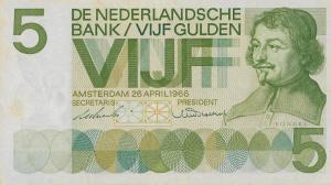 Gallery image for Netherlands p90a: 5 Gulden from 1966