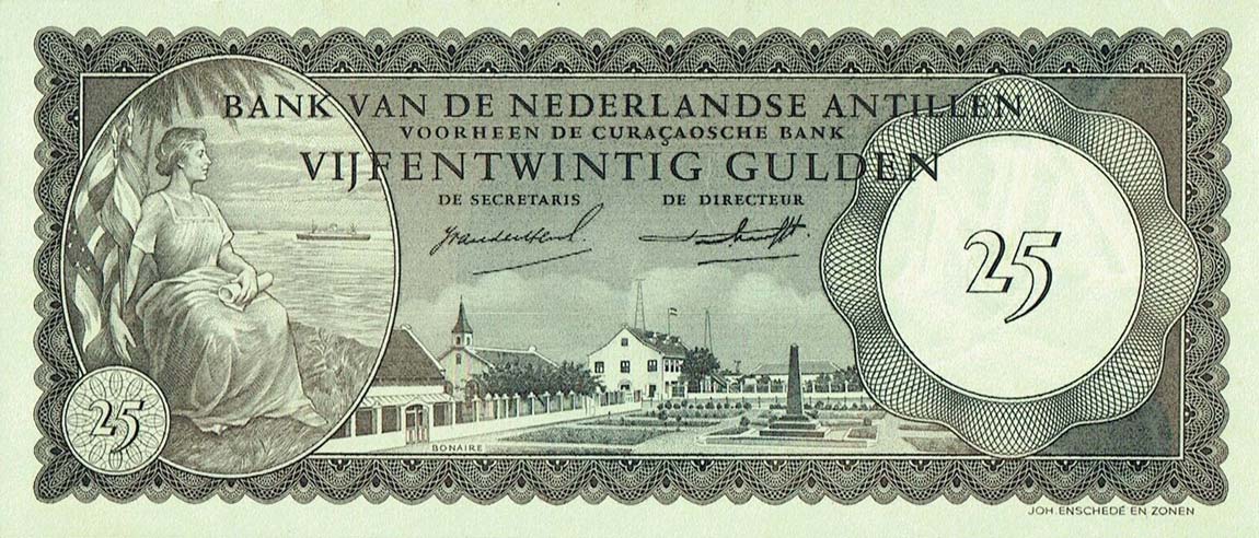 Front of Netherlands Antilles p3b: 25 Gulden from 1962