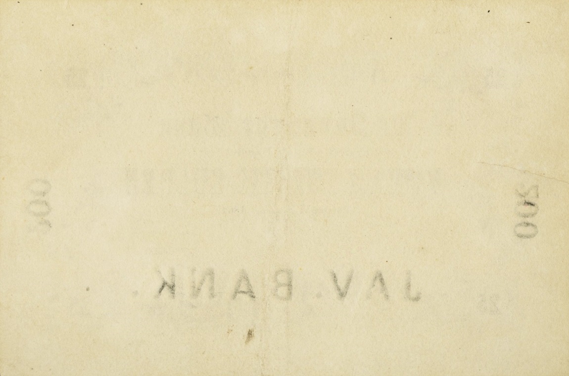 Back of Netherlands Indies p47s: 25 Gulden from 1864