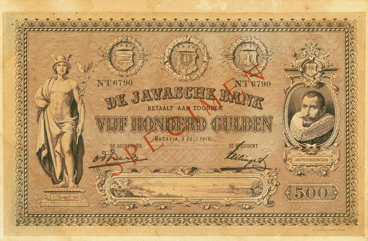 Front of Netherlands Indies p59s: 500 Gulden from 1897