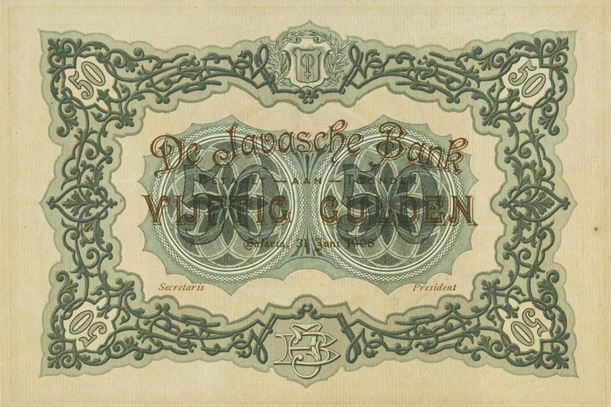 Front of Netherlands Indies p62B: 50 Gulden from 1908