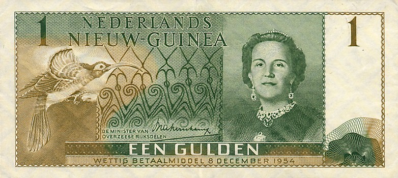 Front of Netherlands New Guinea p11a: 1 Gulden from 1954