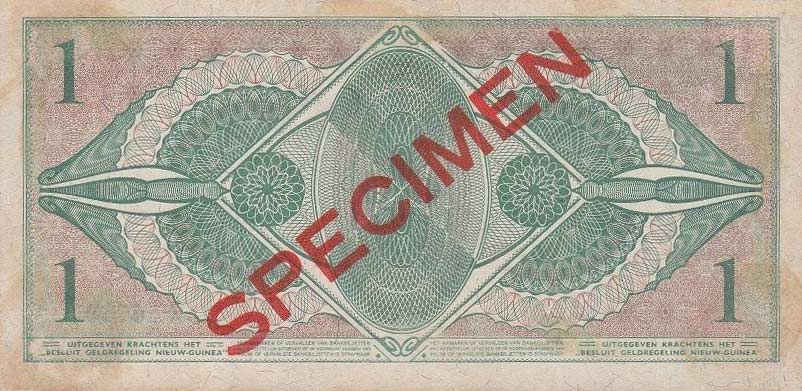 Back of Netherlands New Guinea p4s: 1 Gulden from 1950