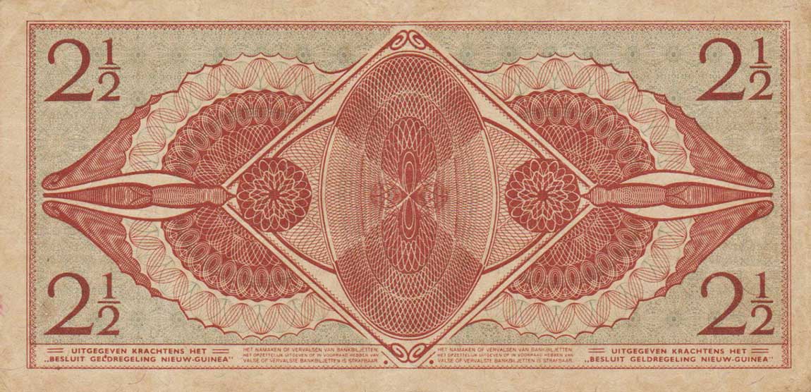 Back of Netherlands New Guinea p5a: 2.5 Gulden from 1950