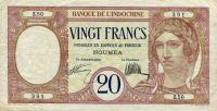 Gallery image for New Caledonia p37a: 20 Francs