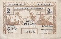 p56a from New Caledonia: 2 Francs from 1943