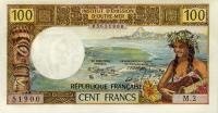 p63b from New Caledonia: 100 Francs from 1973