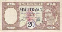 Gallery image for New Hebrides p6: 20 Francs