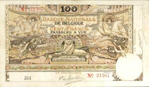 Gallery image for Belgium p79b: 100 Francs