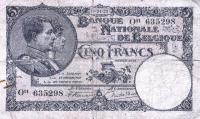 Gallery image for Belgium p93: 5 Francs