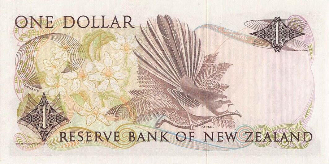 Back of New Zealand p169r: 1 Dollar from 1981