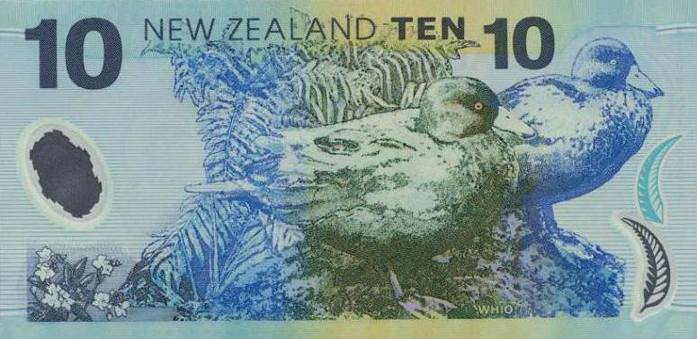 Back of New Zealand p186b: 10 Dollars from 1999
