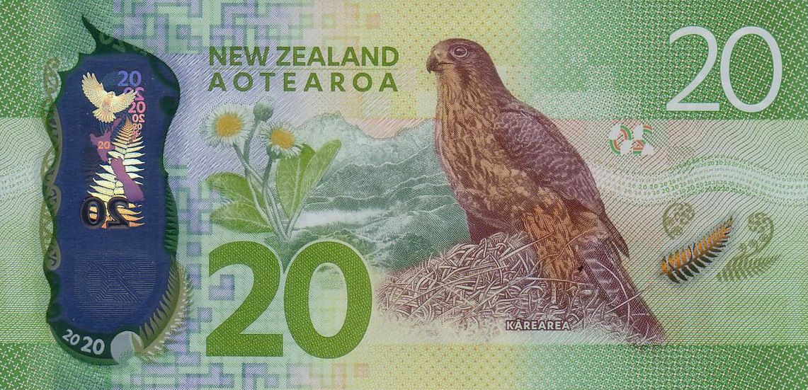Back of New Zealand p193b: 20 Dollars from 2018
