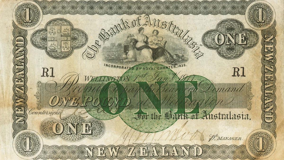 Front of New Zealand pS117m: 1 Pound from 1911