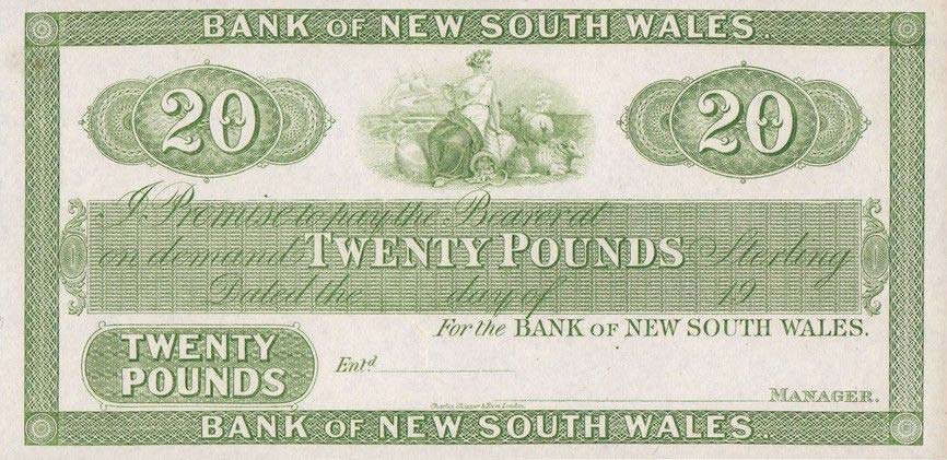 Front of New Zealand pS165: 20 Pounds from 1923