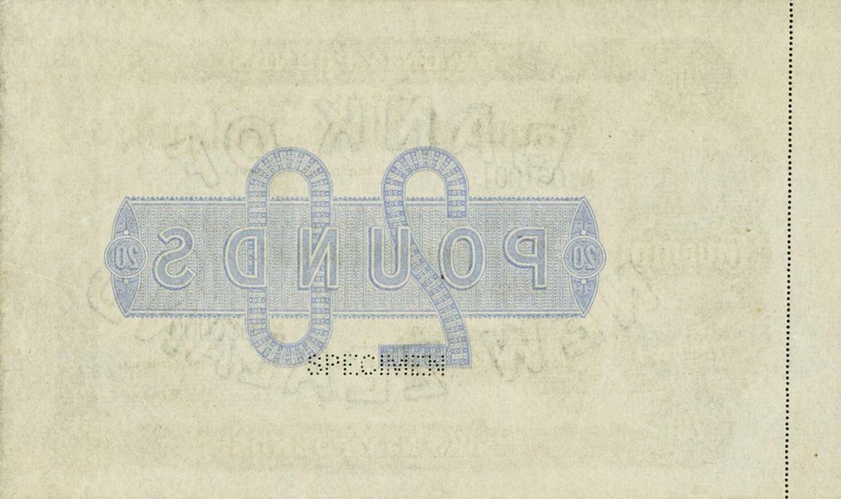 Back of New Zealand pS194m: 20 Pounds from 1907