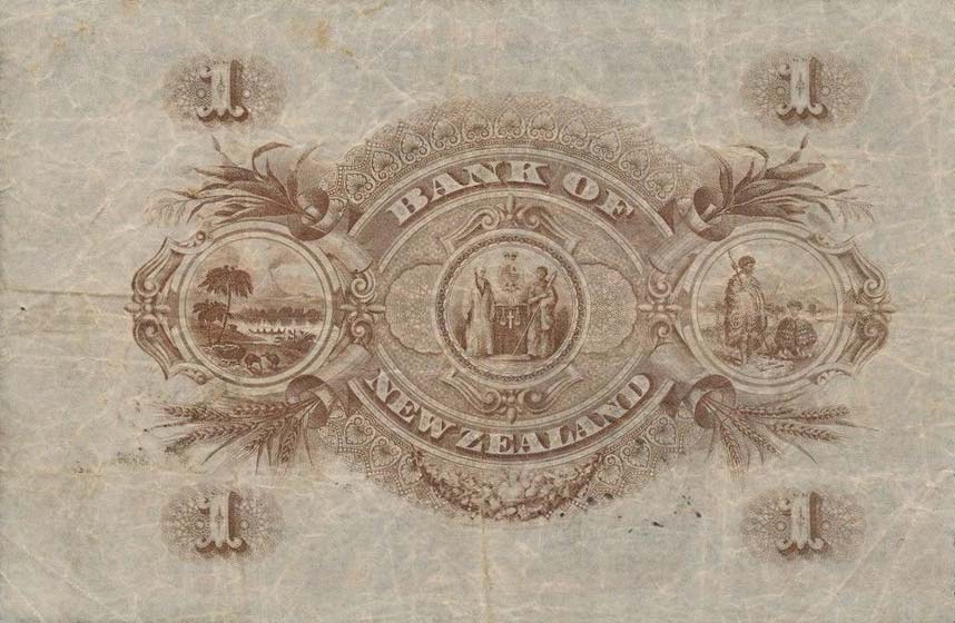 Back of New Zealand pS212b: 1 Pound from 1901