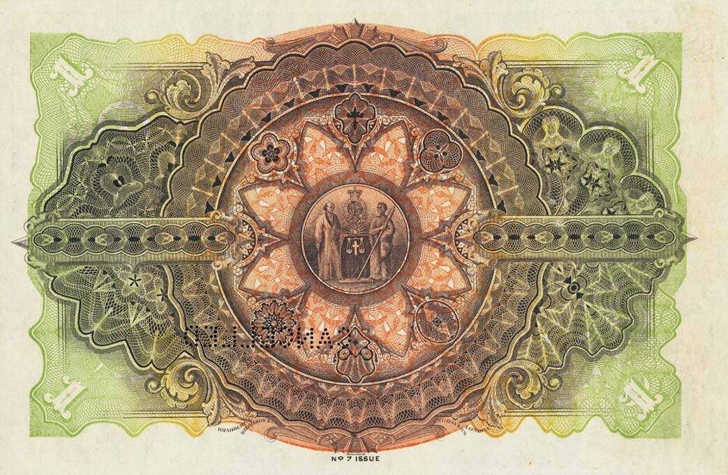 Back of New Zealand pS226p: 1 Pound from 1921