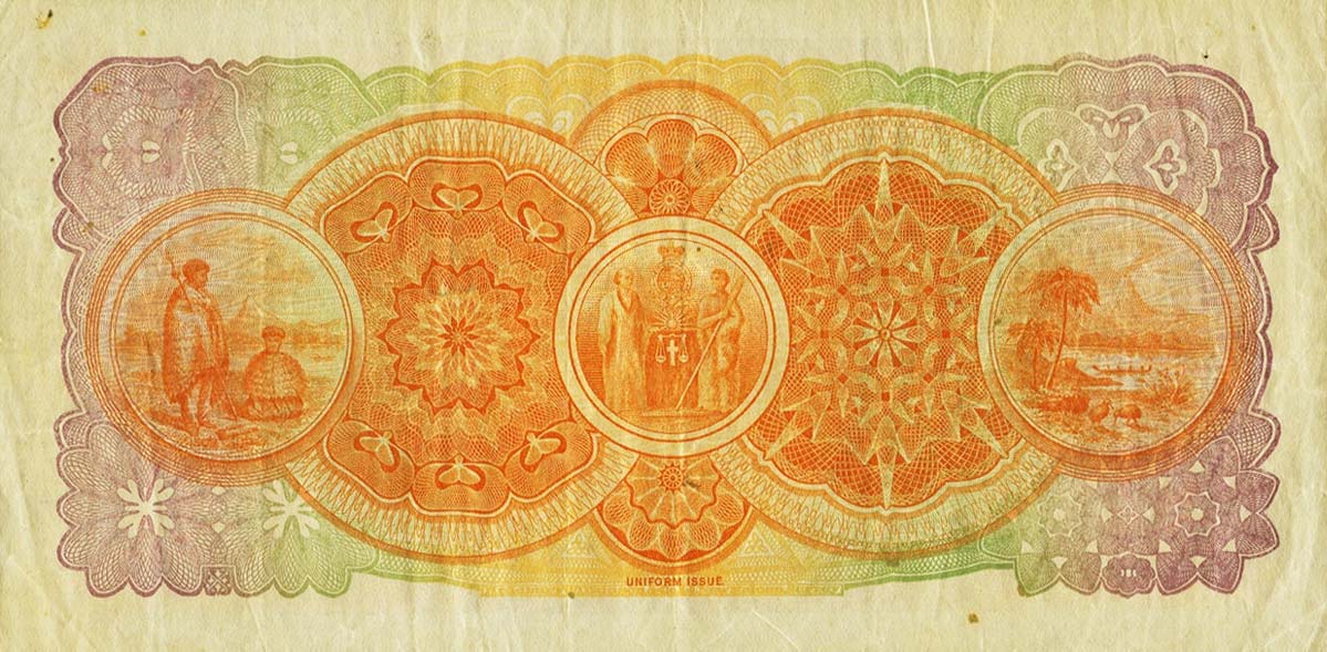 Back of New Zealand pS231: 10 Shillings from 1924