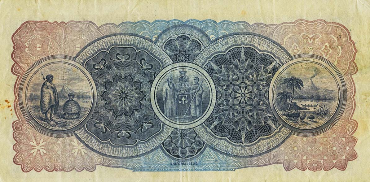 Back of New Zealand pS233: 1 Pound from 1924
