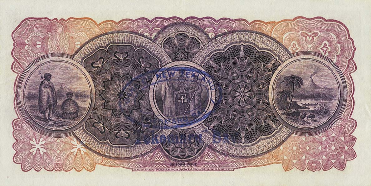Back of New Zealand pS234a: 1 Pound from 1926