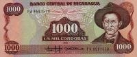 Gallery image for Nicaragua p156a: 1000 Cordobas
