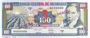 p184s from Nicaragua: 100 Cordobas from 1992