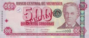 Gallery image for Nicaragua p195s: 500 Cordobas