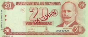 Gallery image for Nicaragua p197s: 20 Cordobas