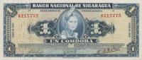 Gallery image for Nicaragua p99b: 1 Cordoba from 1957