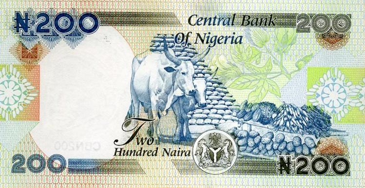 Back of Nigeria p29f: 200 Naira from 2007
